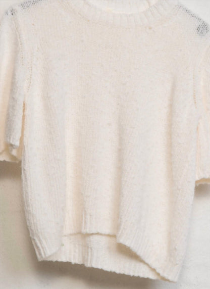 Women's Short Sleeve Cotton Sweater