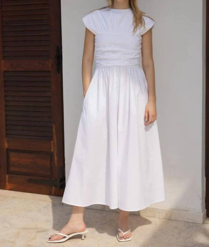 Women's Poplin Ruched Dress