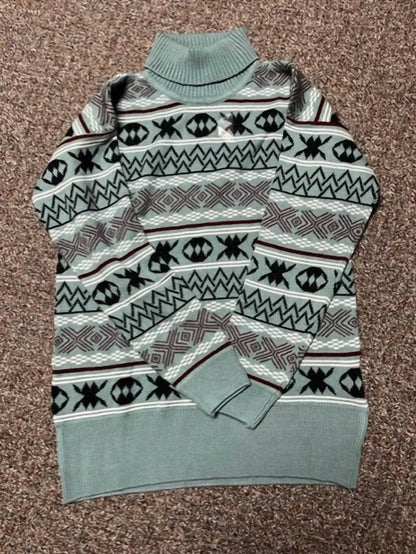 Turquoise Haven - Women's Turtleneck Sweater - Rack Hunt