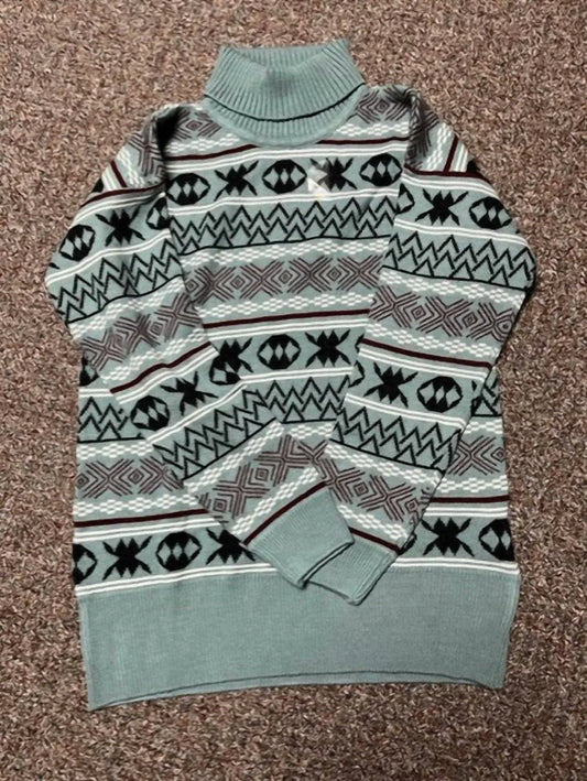 Turquoise Haven - Women's Turtleneck Sweater - Rack Hunt