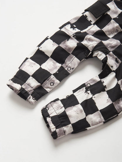 Baby's Checkered Tank Romper