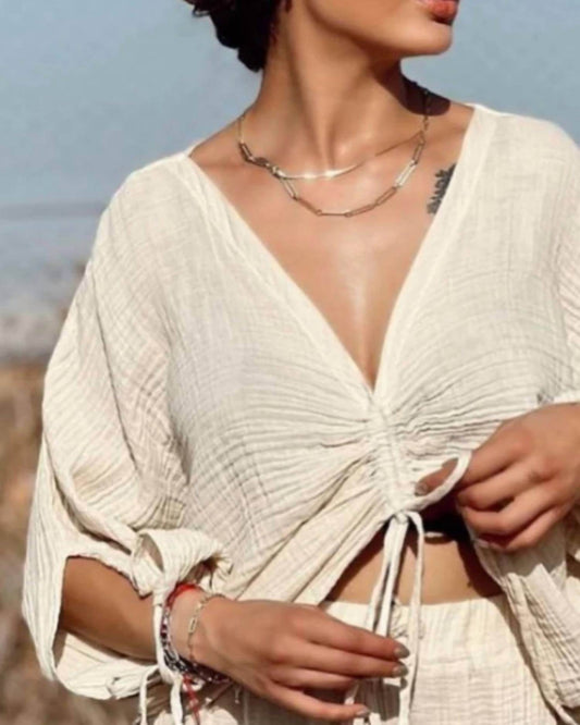 BLANCA - Camille Rutched Blouse - Rack Hunt -