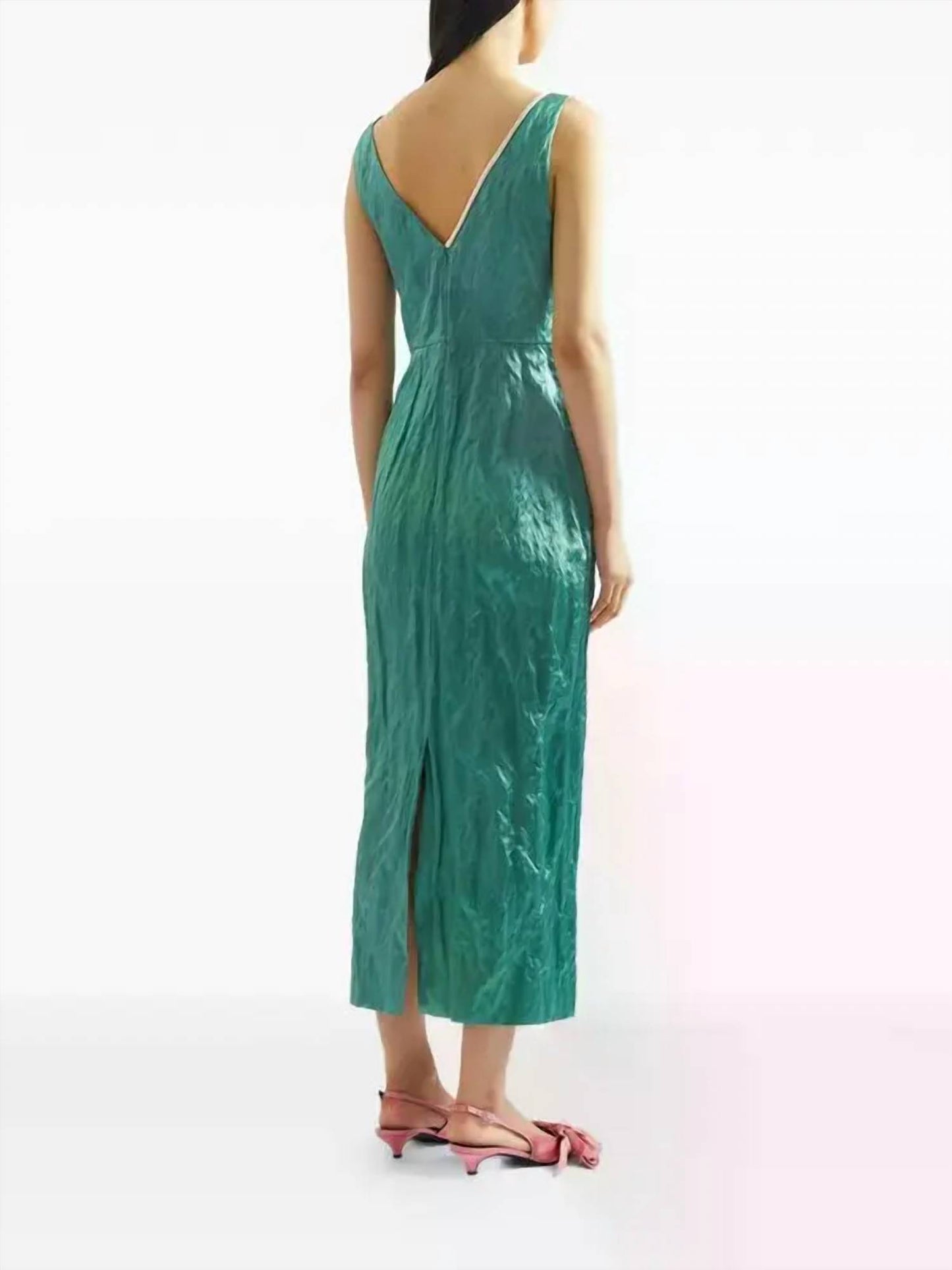 Satin Sleeveless Cocktail Dress
