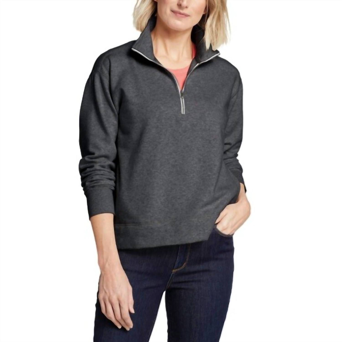 One Quarter Zip Pullover Top