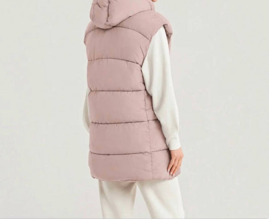 Longline Hooded Puffer Vest