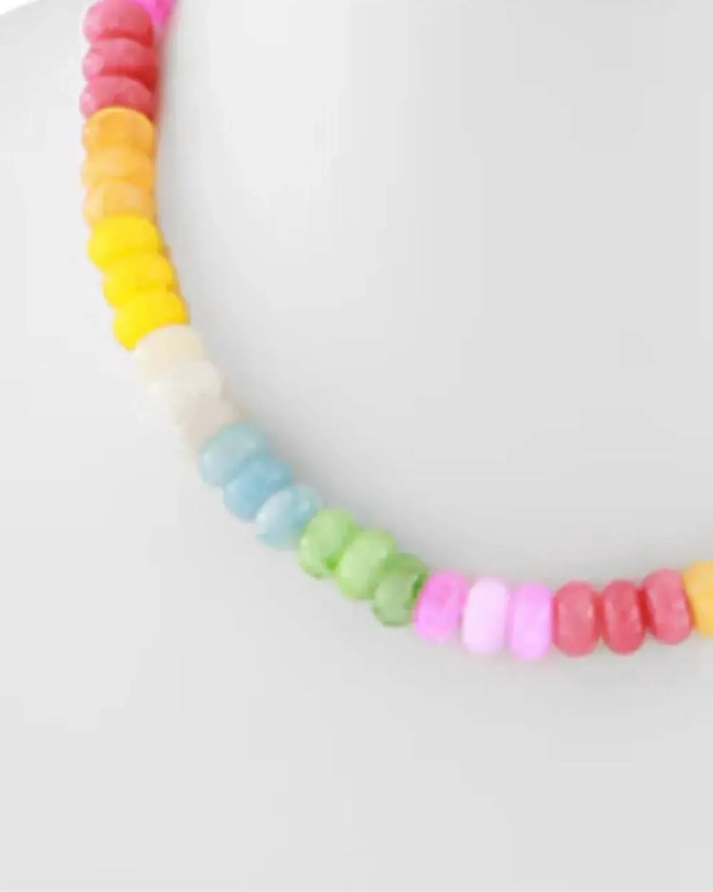 Golden Stella - Women's Pastel Stone Necklace - Rack Hunt