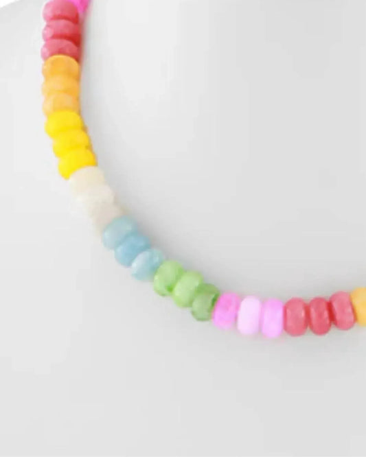Golden Stella - Women's Pastel Stone Necklace - Rack Hunt