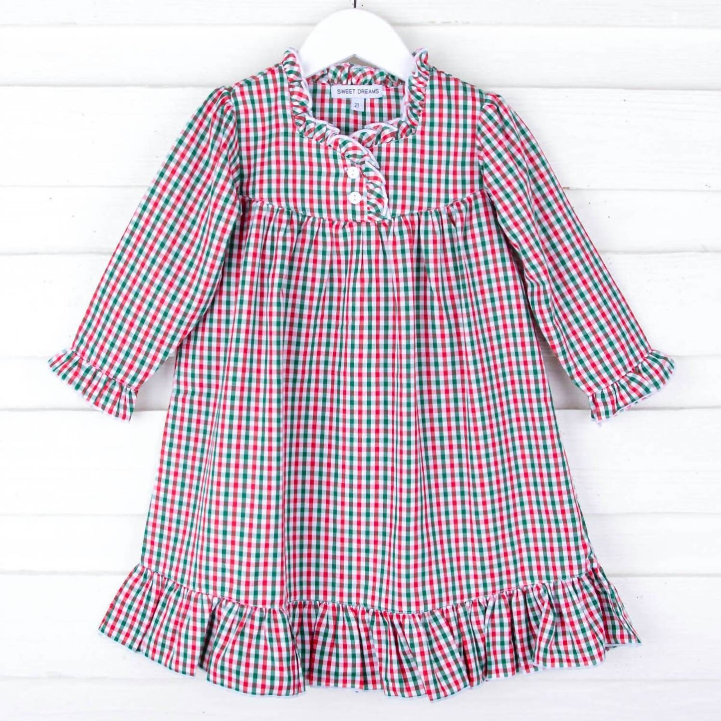 Muguet Collection - Girl's Gingham Night Gown - Rack Hunt -