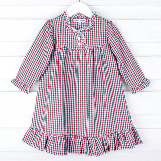 Muguet Collection - Girl's Gingham Night Gown - Rack Hunt -