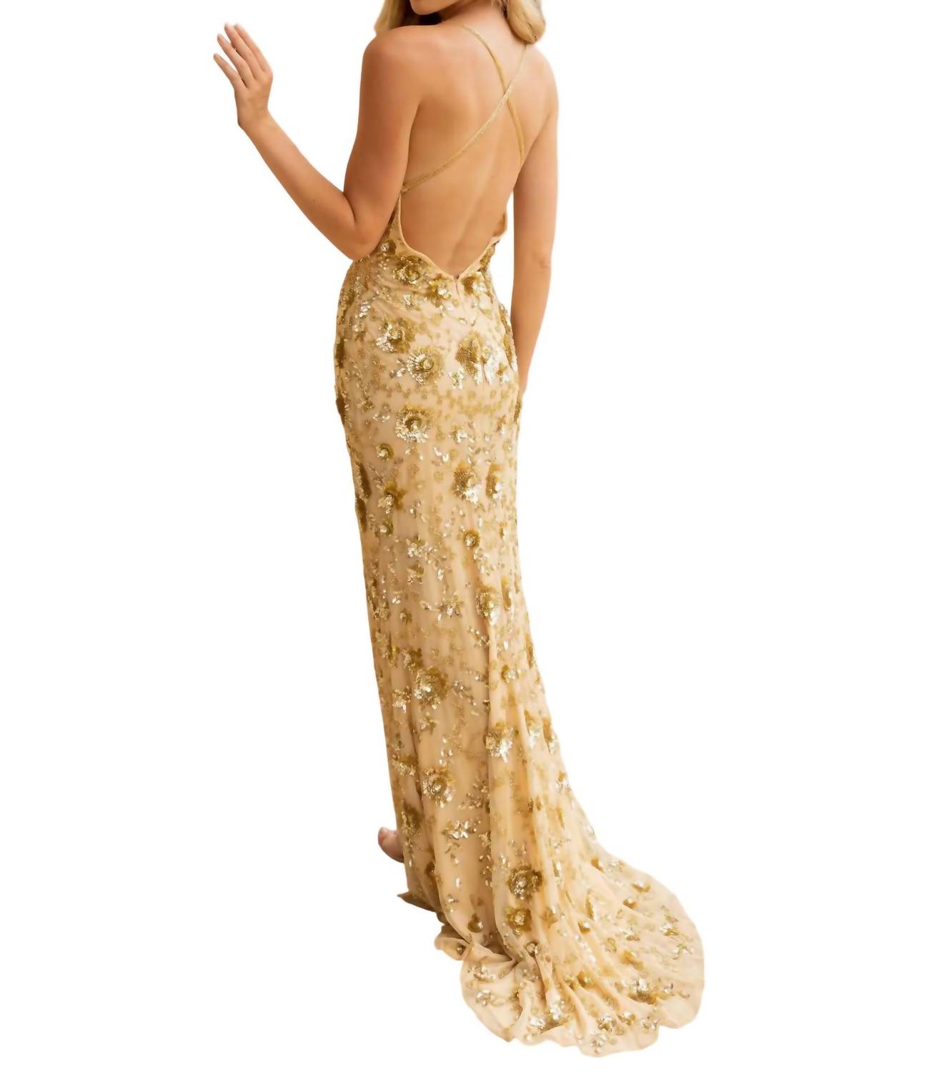 Beaded Full-length Formal Gown