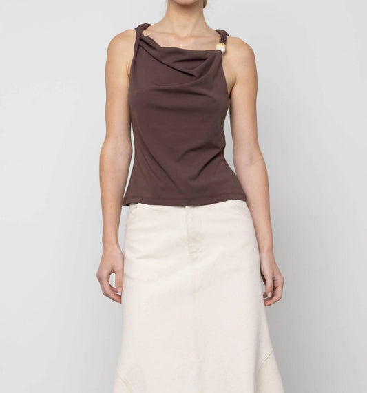 Women's Asymmetric Bead Trim Top