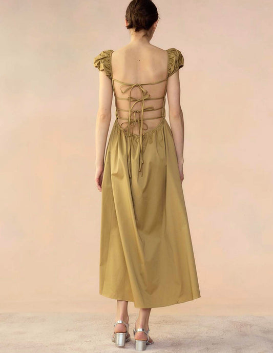 Tie Back Cotton Dress