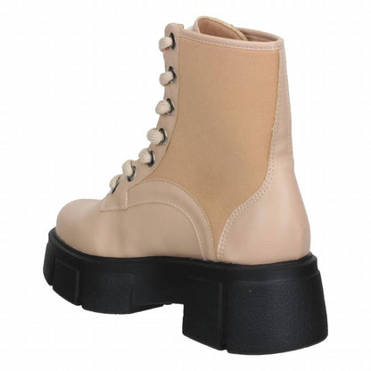 Women's Block Heel Combat Boots