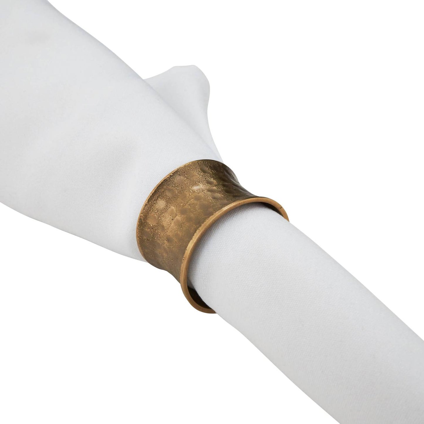 Hammered Napkin Rings - Set Of 4