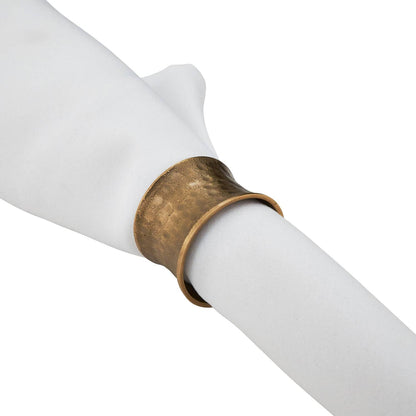 Hammered Napkin Rings - Set Of 4
