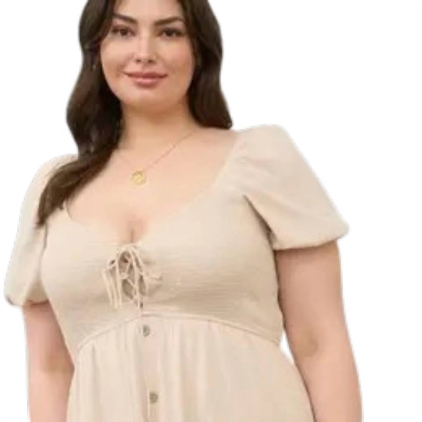 Smocked Front Tie Midi Sundress