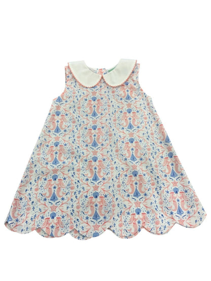 Girls Mermaid Scallop Dress