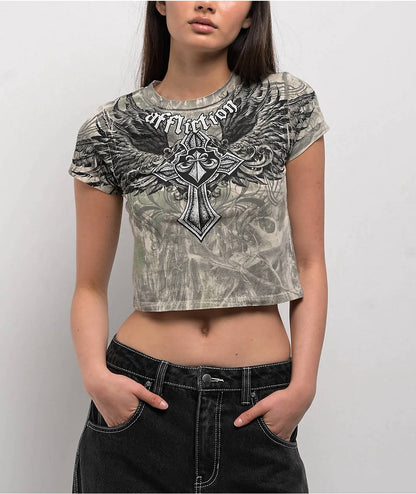Ayala Camo Crop T-shirt