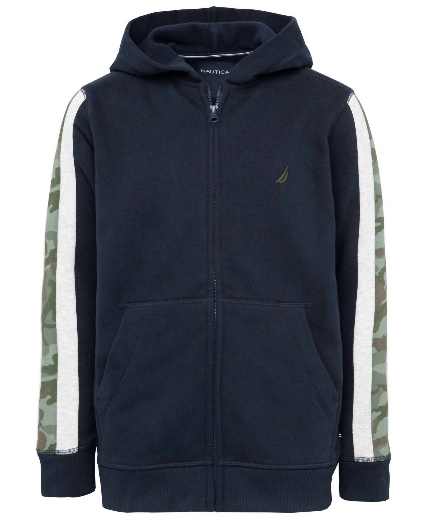 Little Boys Side Stripe Fleece Hoodie