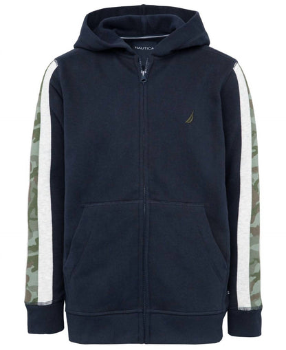 Little Boys Side Stripe Fleece Hoodie
