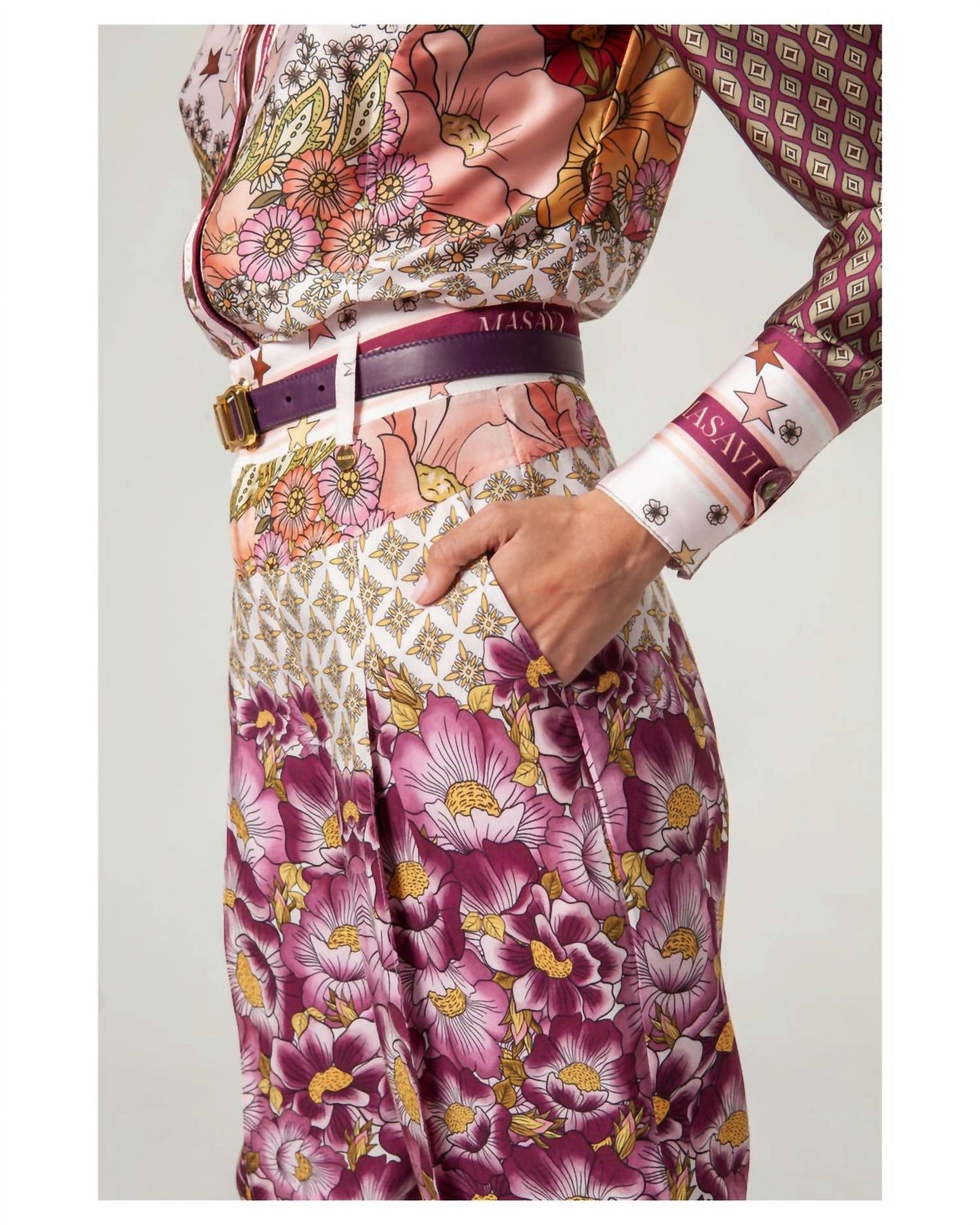 Women's Geo Printed Yoke Pant