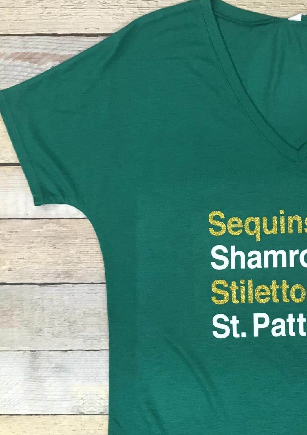 The Minted Olive - Women's Shamrocks & Stilettos Tee - Rack Hunt