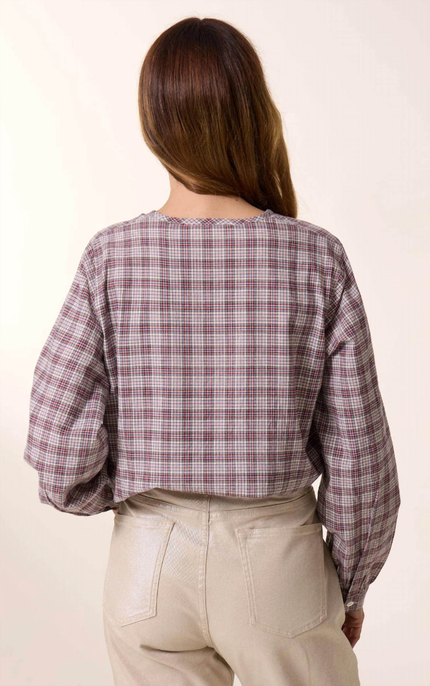 Leon & Harper - Colina Check Blouse - Rack Hunt