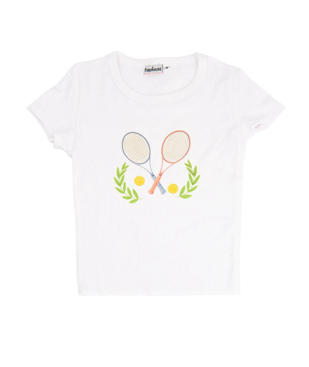 Girls Tennis Fan Rib Tee