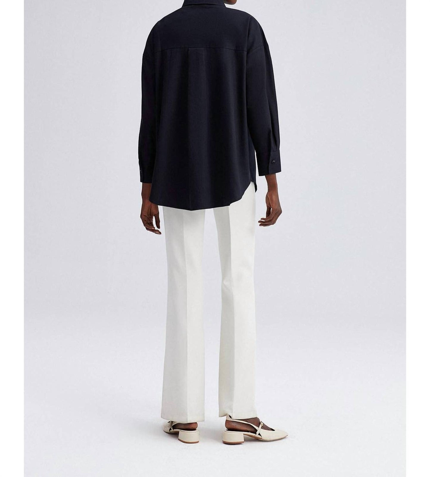 Embroidered Front Oversized Shirt