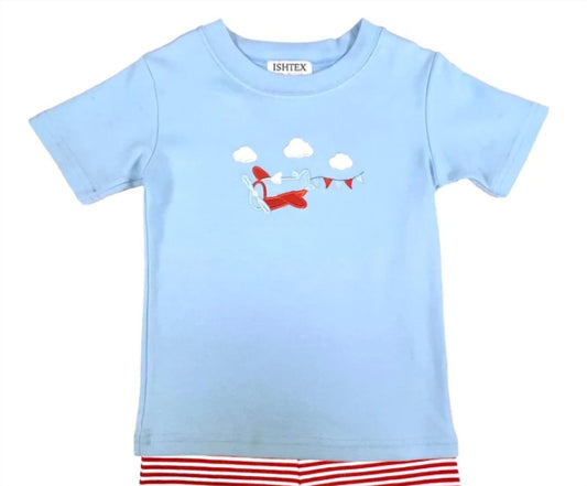 Kids' Airplane Short Set