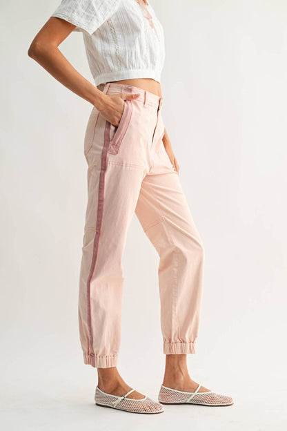 Track Pants With Zip Pocket And Side Stripe
