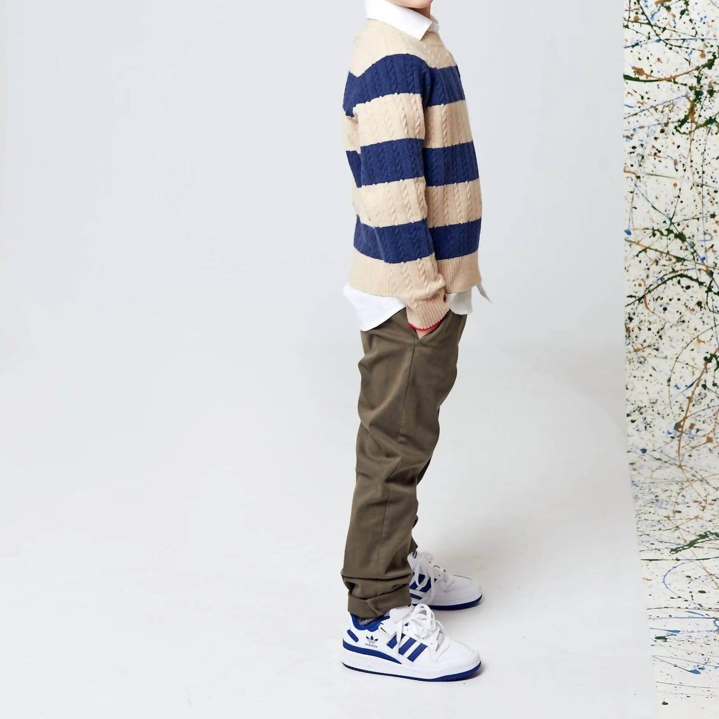 AO76 - Kid's Adrian C-neck Stripes Sweater - Rack Hunt -