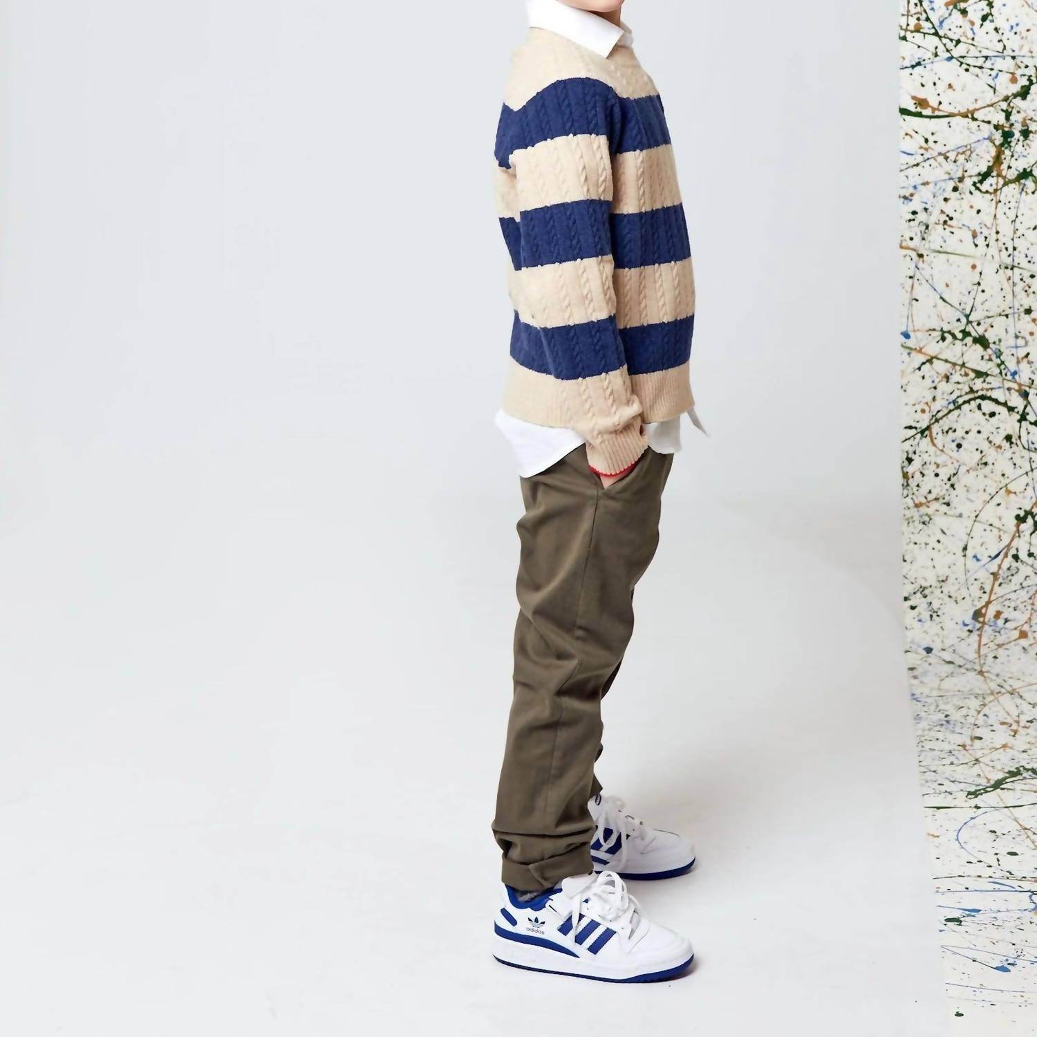 AO76 - Kid's Adrian C-neck Stripes Sweater - Rack Hunt -