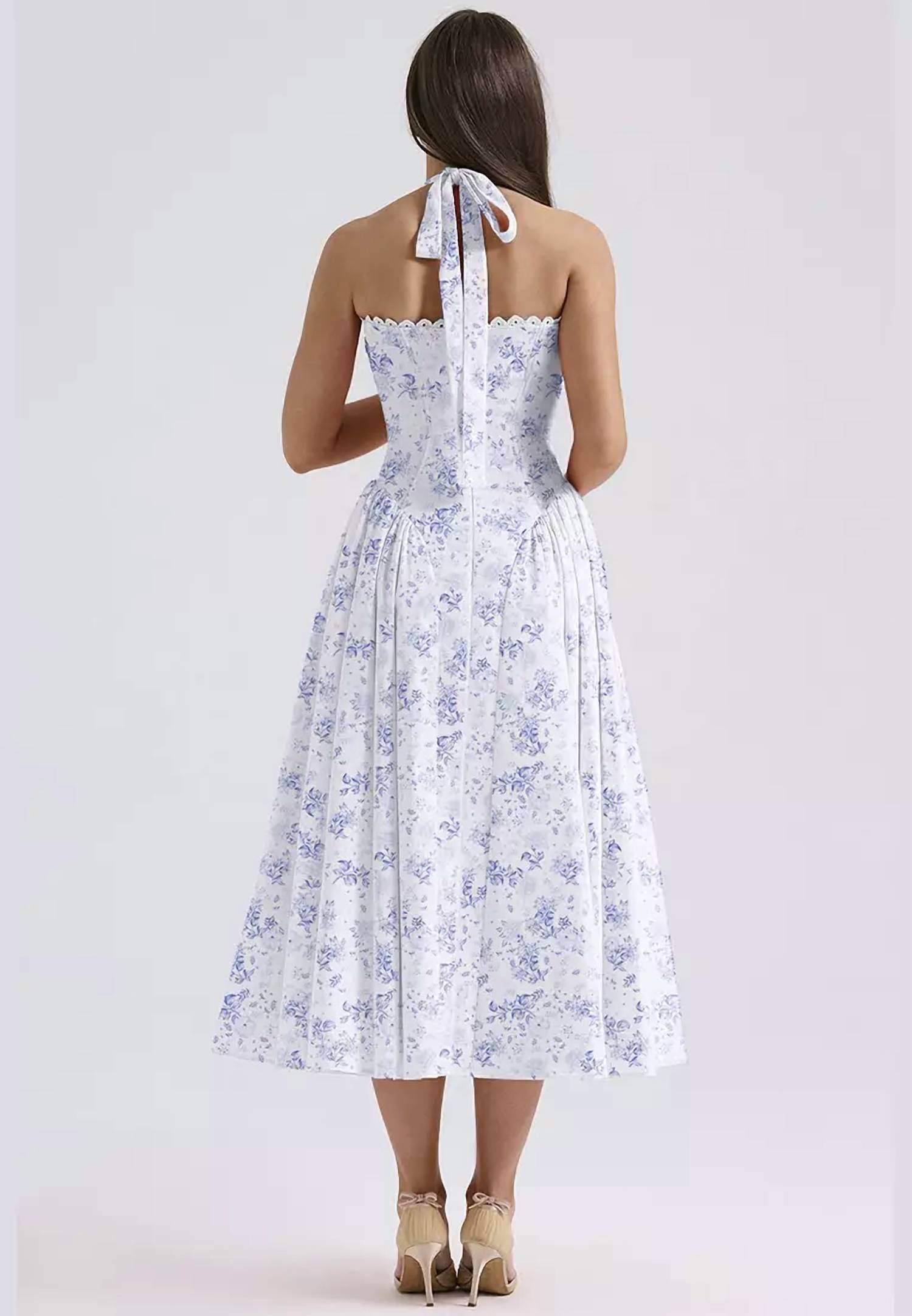 De Vave - Floral Print Smocked Midi Dress - Rack Hunt