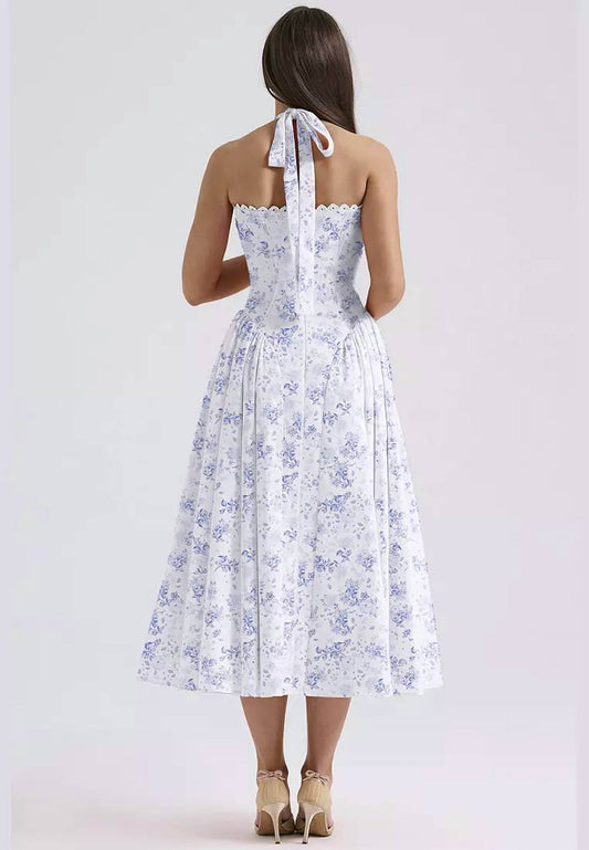 De Vave - Floral Print Smocked Midi Dress - Rack Hunt