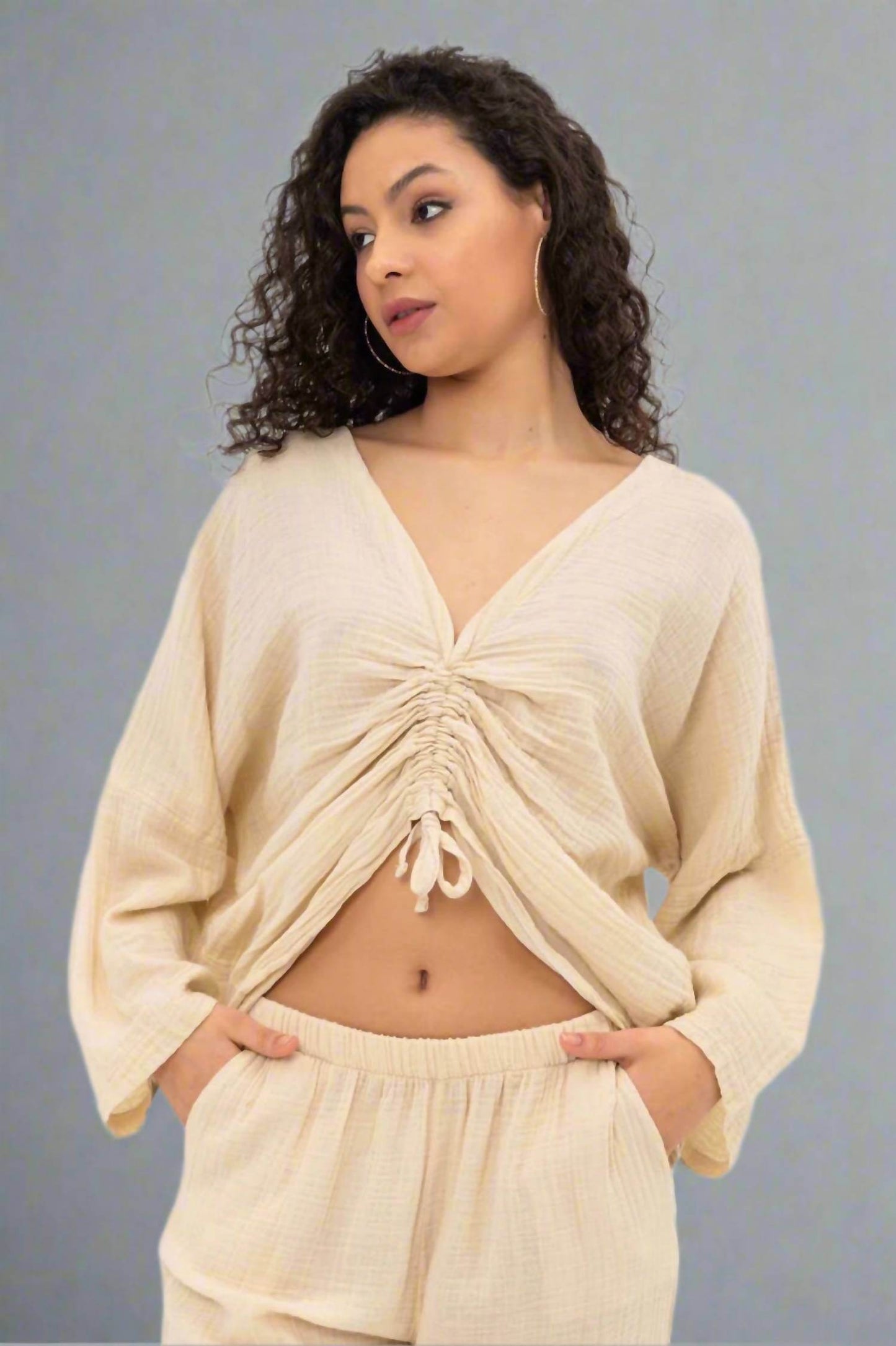 BLANCA - Camille Rutched Blouse - Rack Hunt -