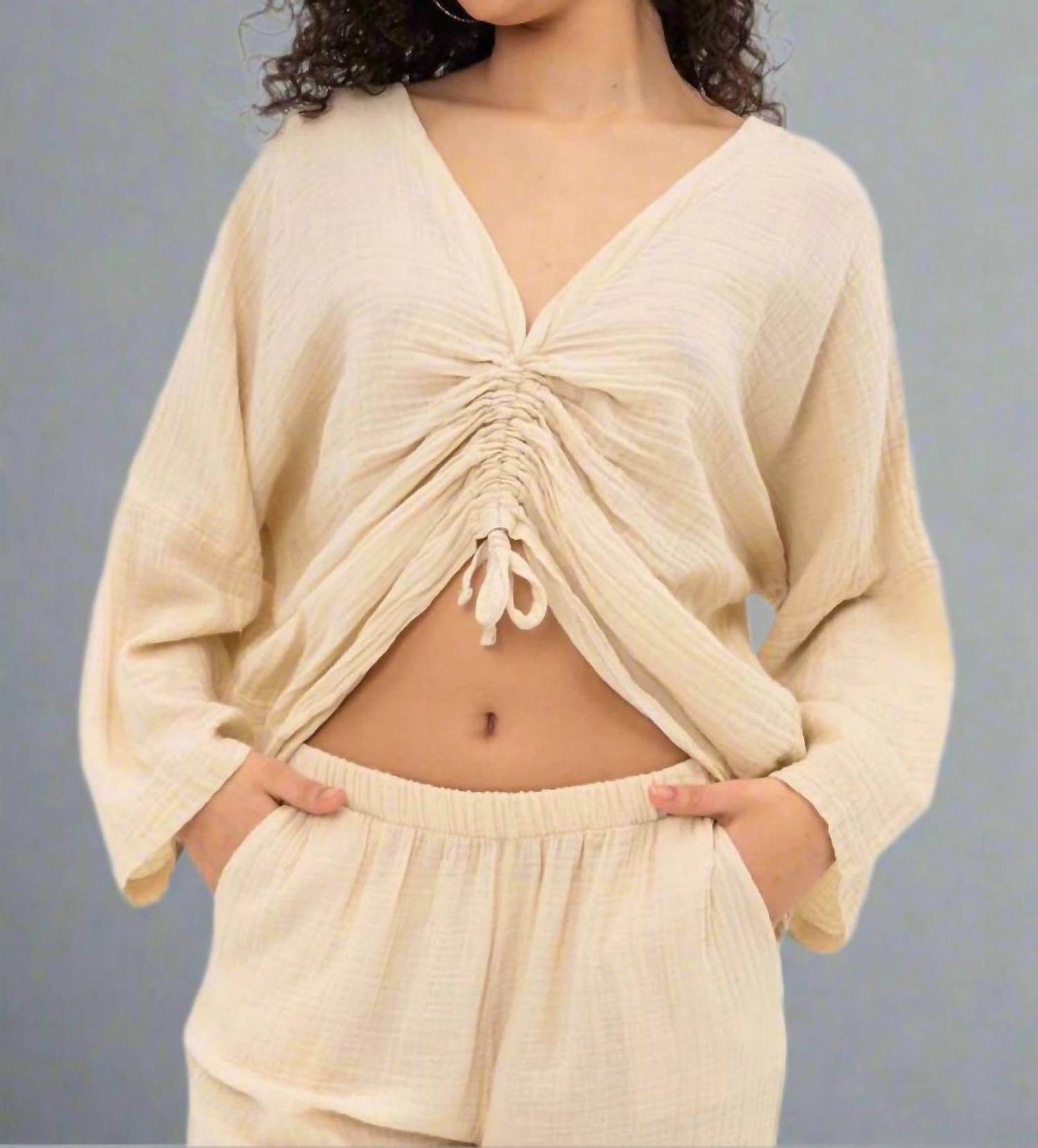 BLANCA - Camille Rutched Blouse - Rack Hunt -