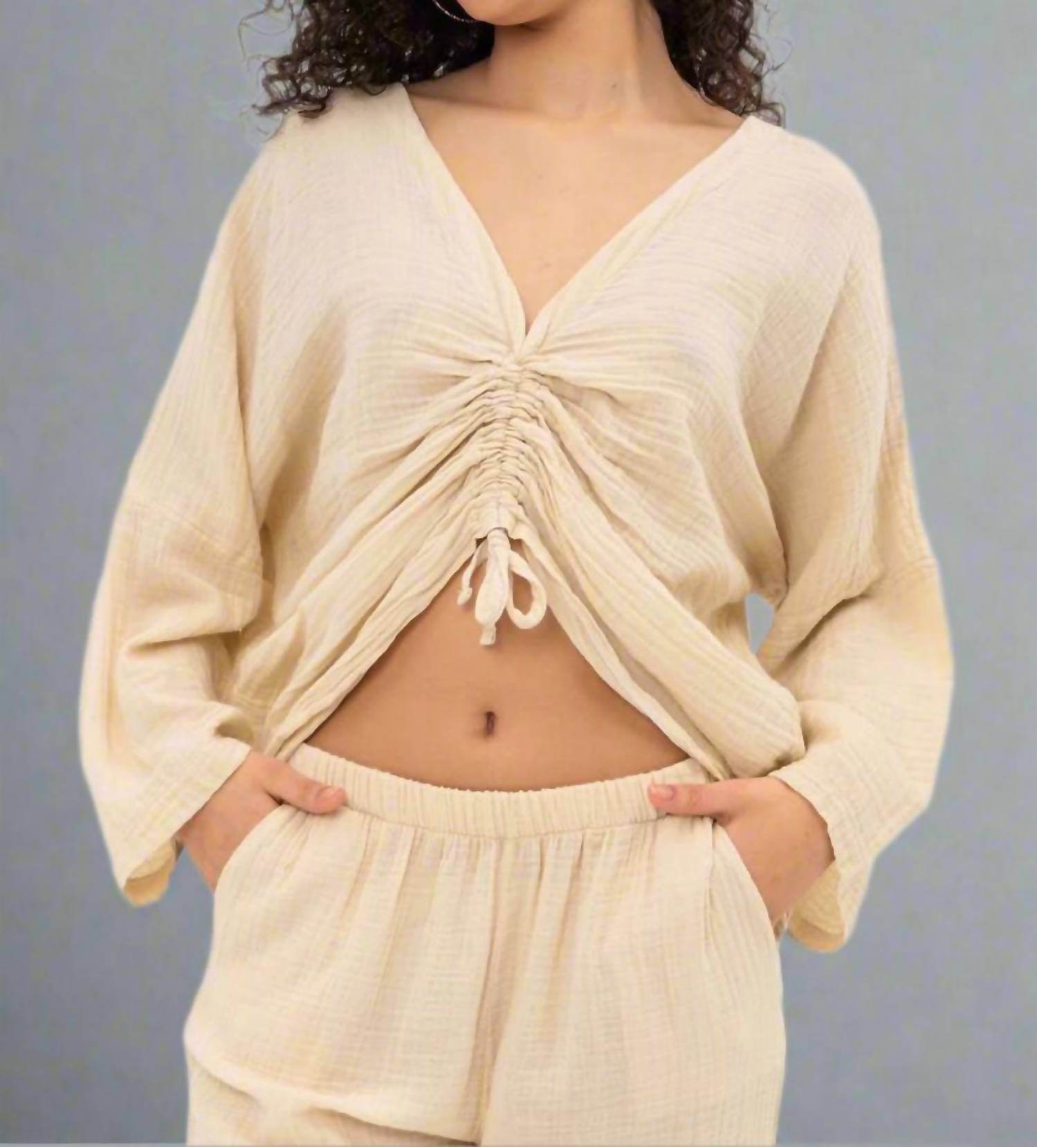 BLANCA - Camille Rutched Blouse - Rack Hunt -