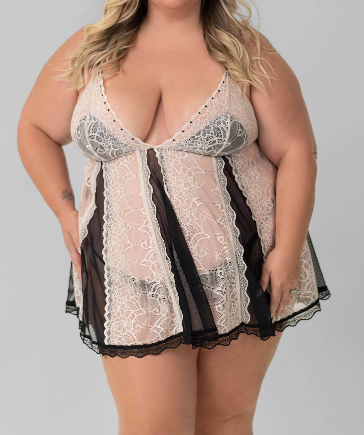 ISAYES - Babydoll Nighwear Set - Plus - Rack Hunt -