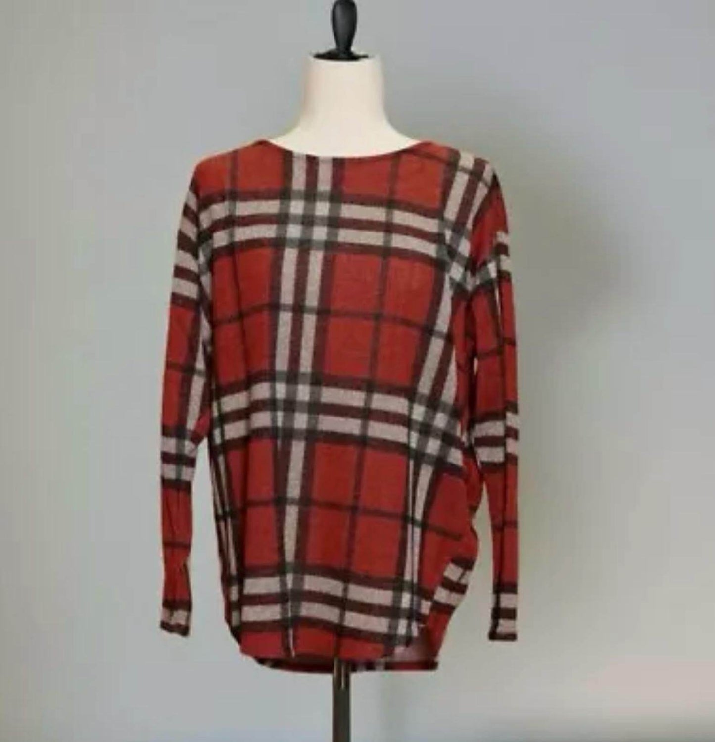 First Love by Lovelyn - Plaid Light Knit Sweater - Rack Hunt -
