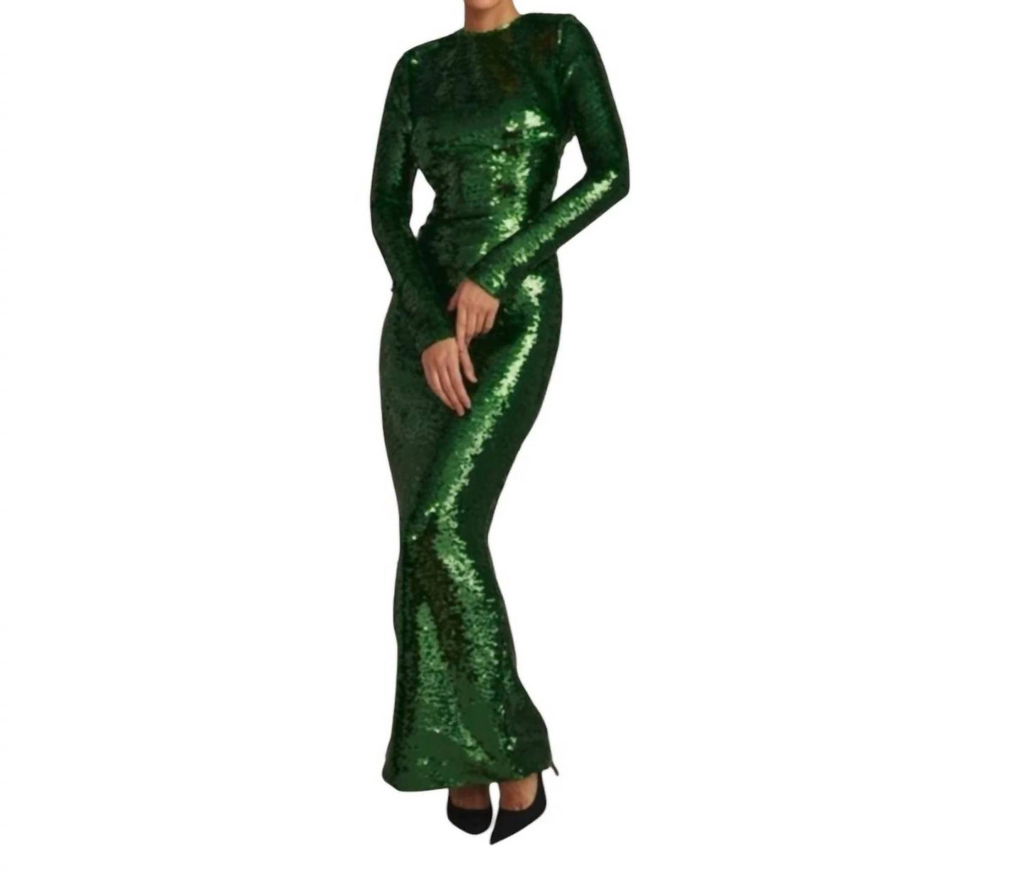 Belle Pine Sequin Open Back Maxi Dress