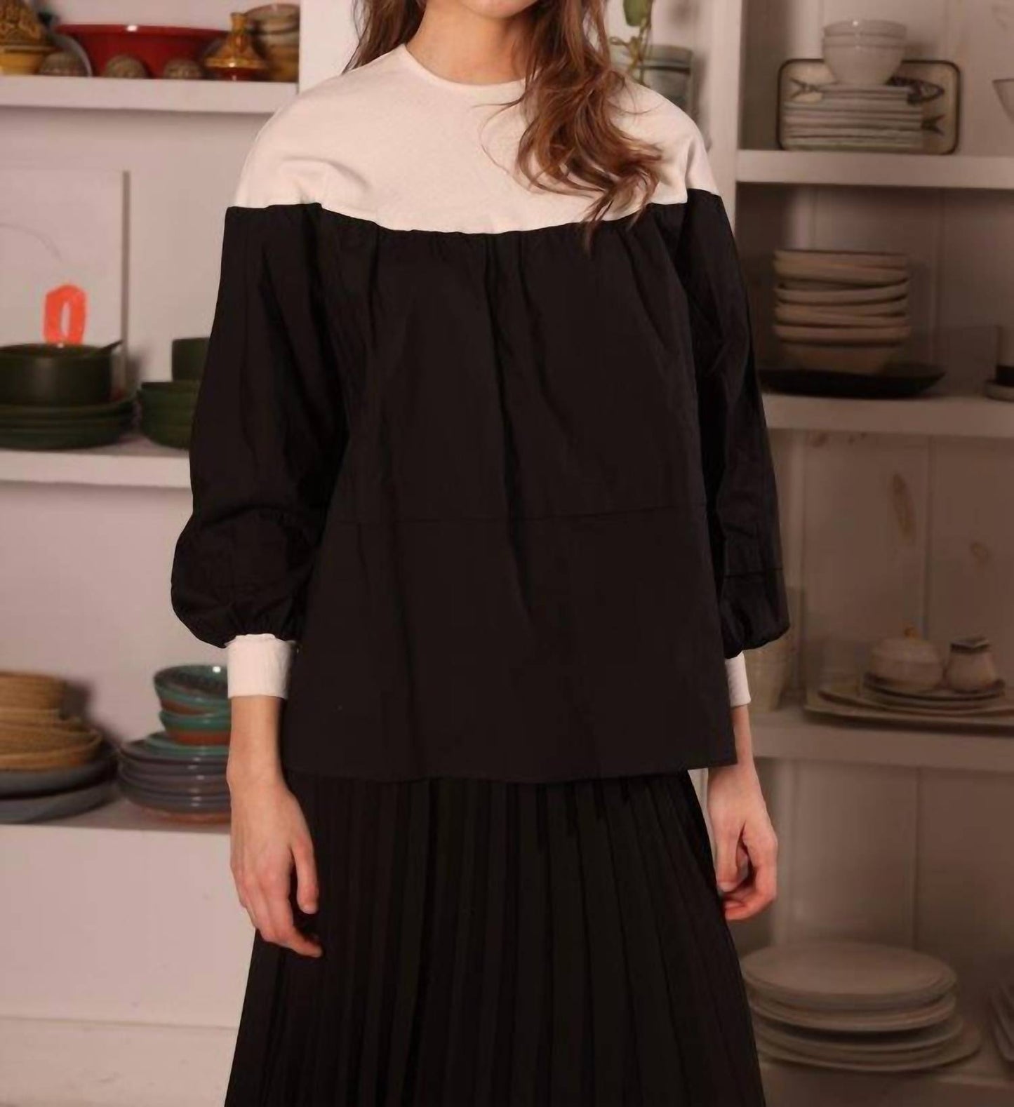 Cotton And Rib Top