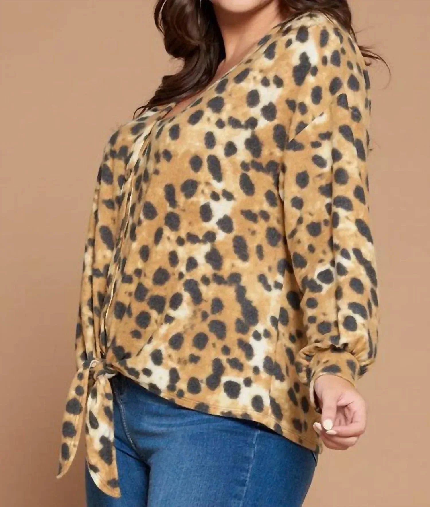Super Lady - Animal Print Brush Top - Plus - Rack Hunt
