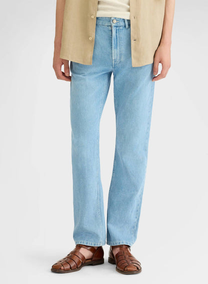 Cotton Linen Straight Leg Jean