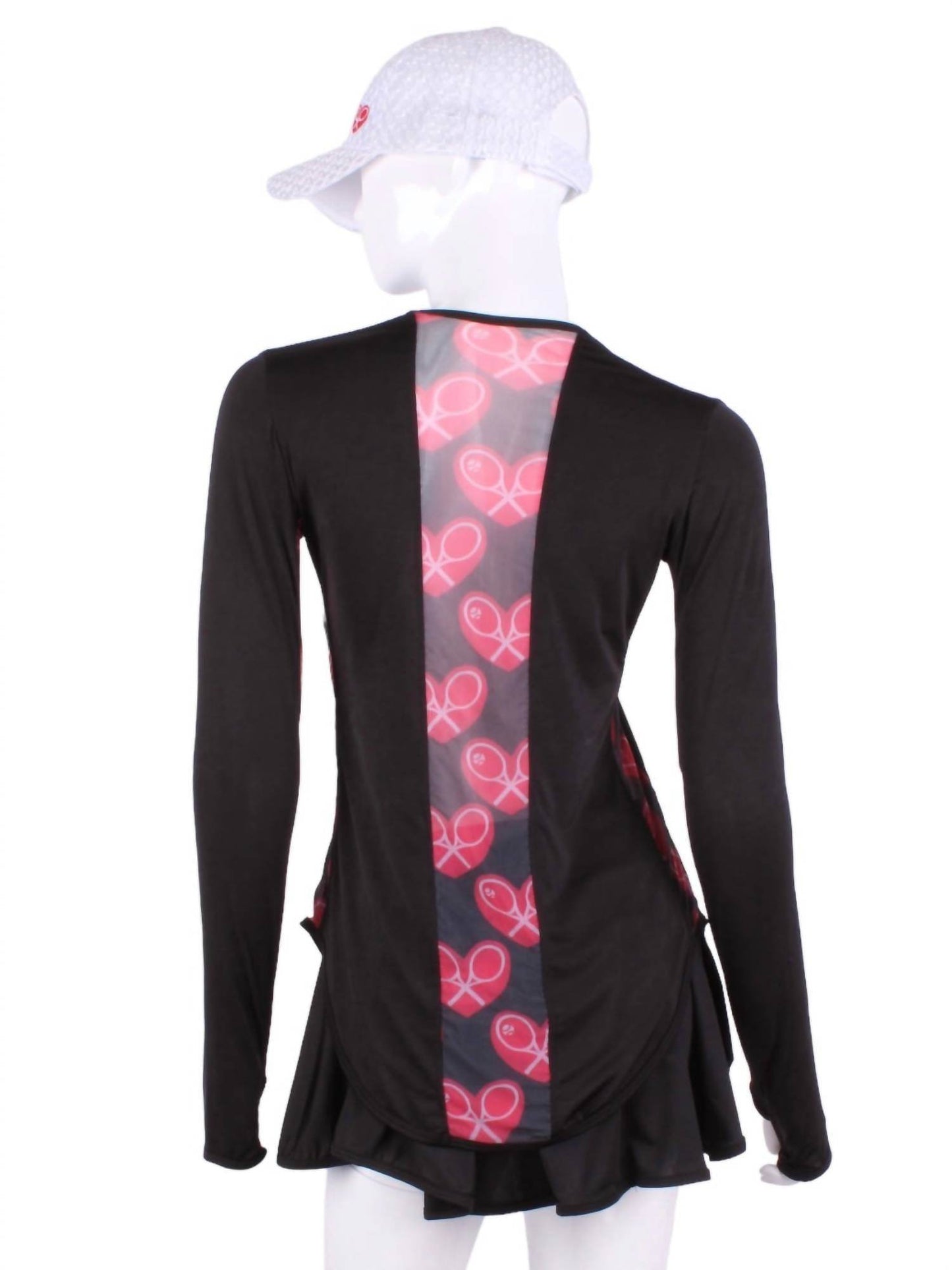 Love Love Tennis - Women's Heart Mesh Long Sleeve Tee - Rack Hunt