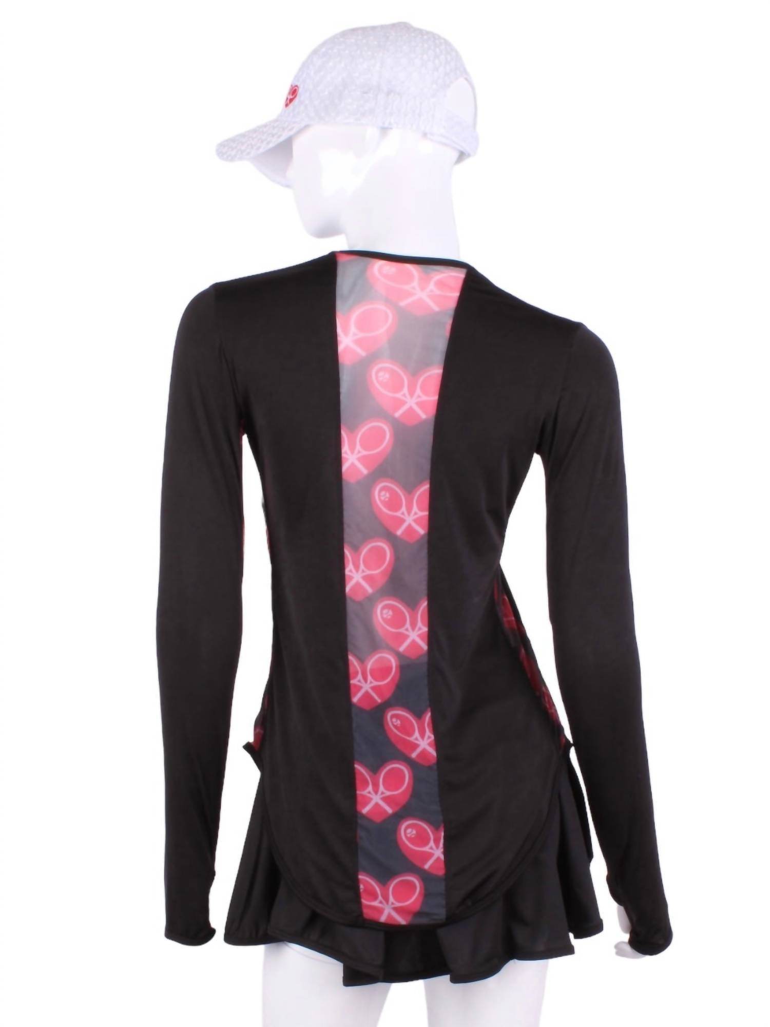 Love Love Tennis - Women's Heart Mesh Long Sleeve Tee - Rack Hunt