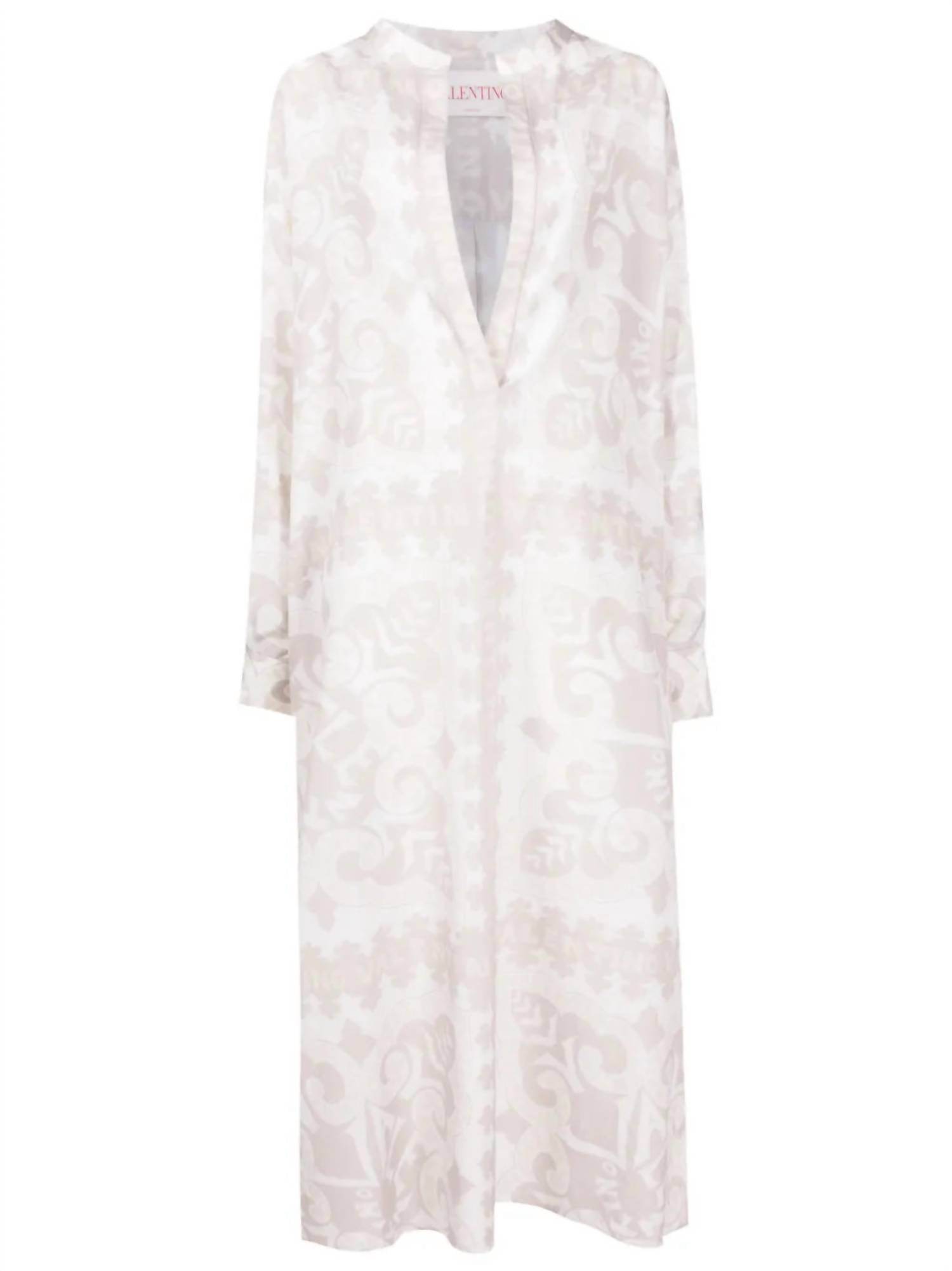 Valentino - Geometric Print Silk Cotton Dress - Rack Hunt