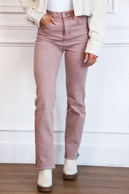Lainey High Waisted Tummy Control Straight Leg Jeans