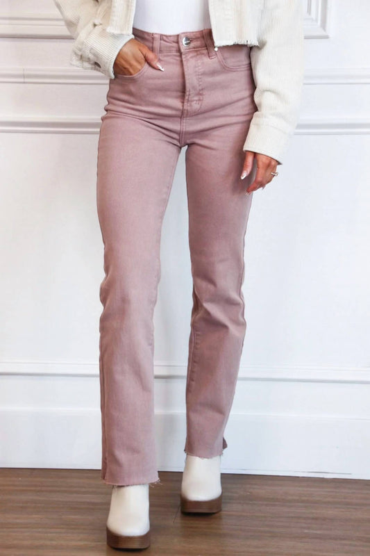 Lainey High Waisted Tummy Control Straight Leg Jeans