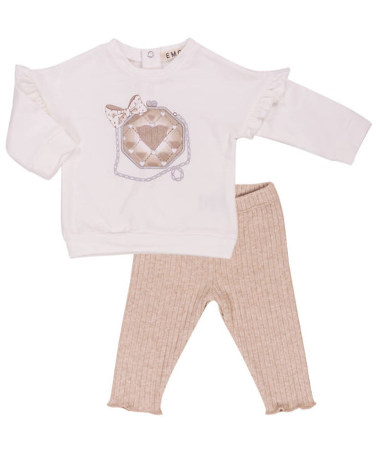 Girl's Lurex Purse Legging Set